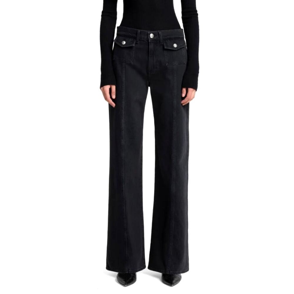 7 For All Mankind Women's Thunderstorm Lotta Wide Leg Jeans Size 25